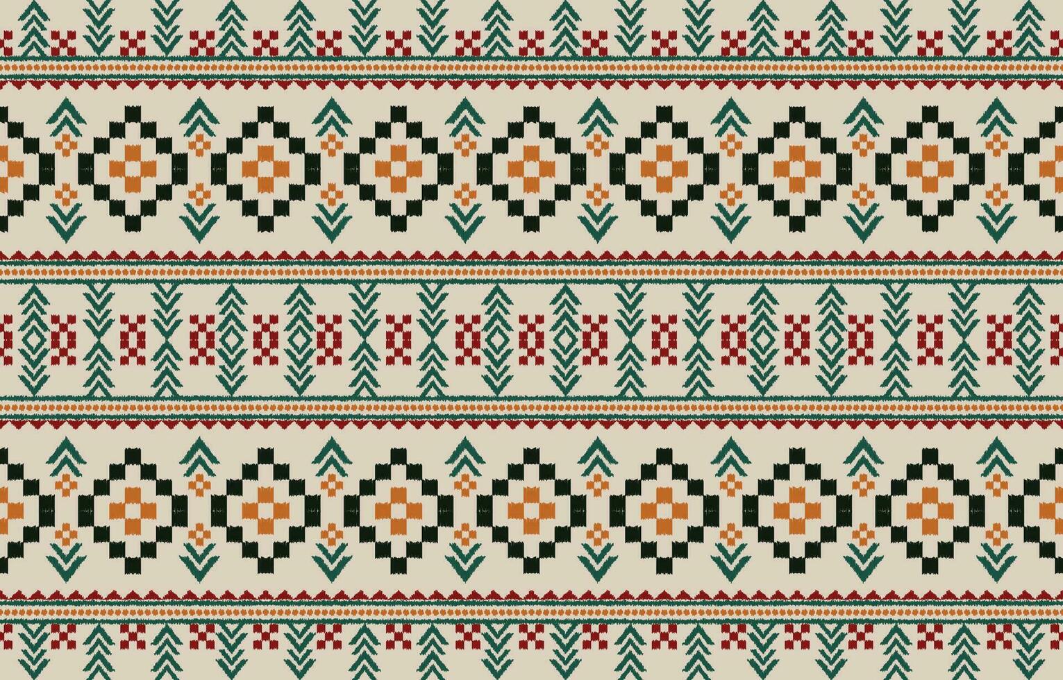 Ethnic abstract ikat art. Aztec ornament print. geometric ethnic pattern seamless  color oriental.  Design for background ,curtain, carpet, wallpaper, clothing, wrapping, Batik, vector illustration.