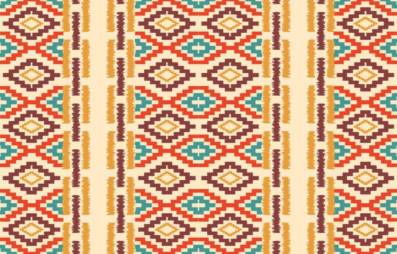 Ethnic abstract ikat art. Aztec ornament print. geometric ethnic pattern seamless  color oriental.  Design for background ,curtain, carpet, wallpaper, clothing, wrapping, Batik, vector illustration.