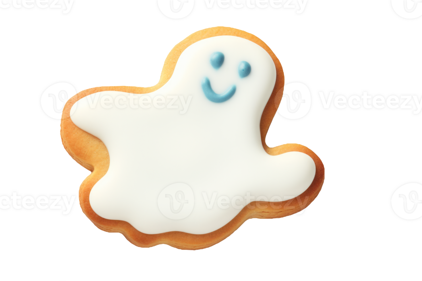 Halloween ghost cookie isolated on transparent background png