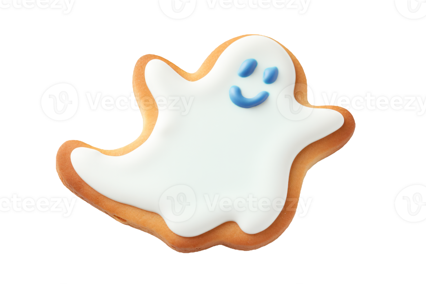 Halloween ghost cookie isolated on transparent background png