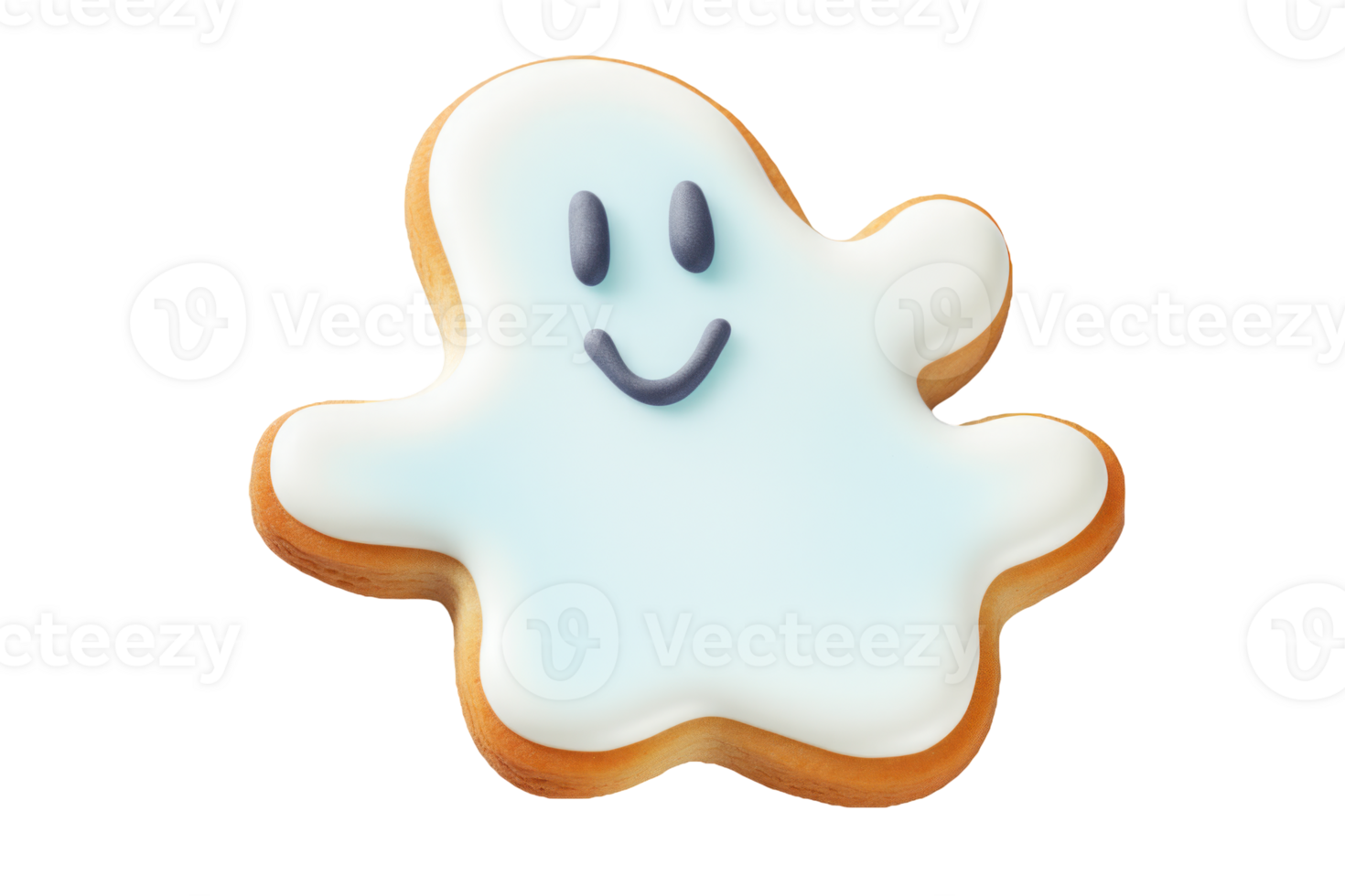 Halloween ghost cookie isolated on transparent background png