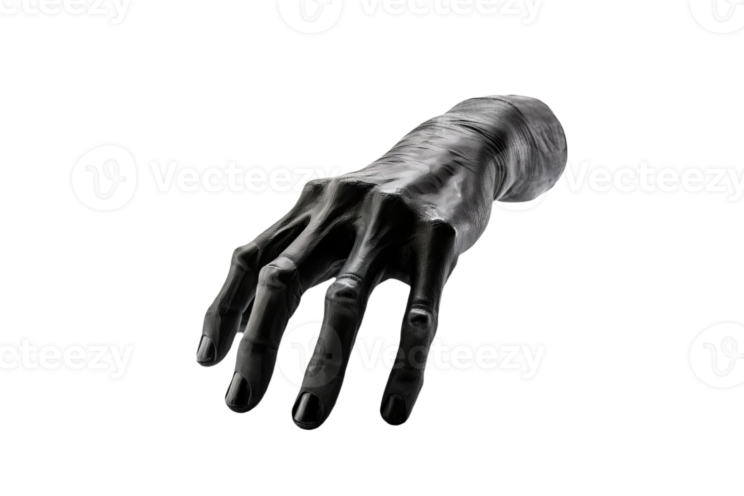 Creepy black walking hand isolated on transparent background png