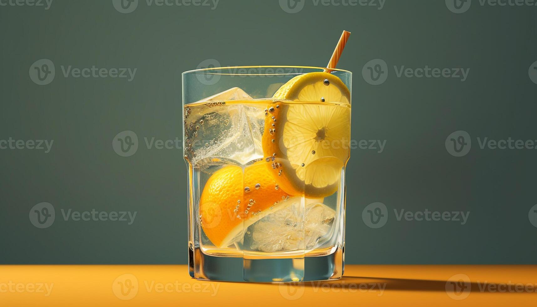 Refreshing lemonade in a glass, perfect for summer enjoyment generated by AI photo