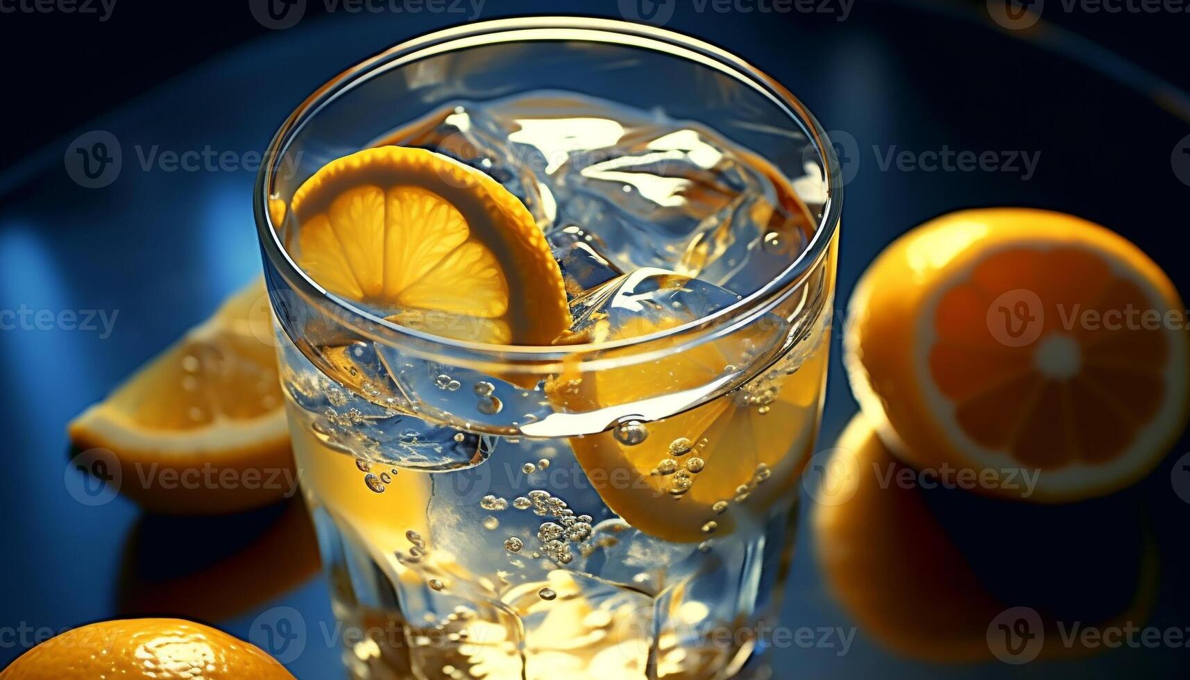 Refreshing lemonade in a glass, perfect for summer thirst generated by AI photo