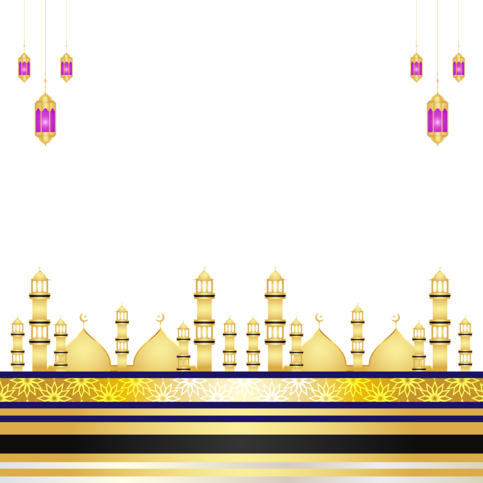 Mosque and islamic frame transparent background for islami festival milad un nabi or ramadan kareem png