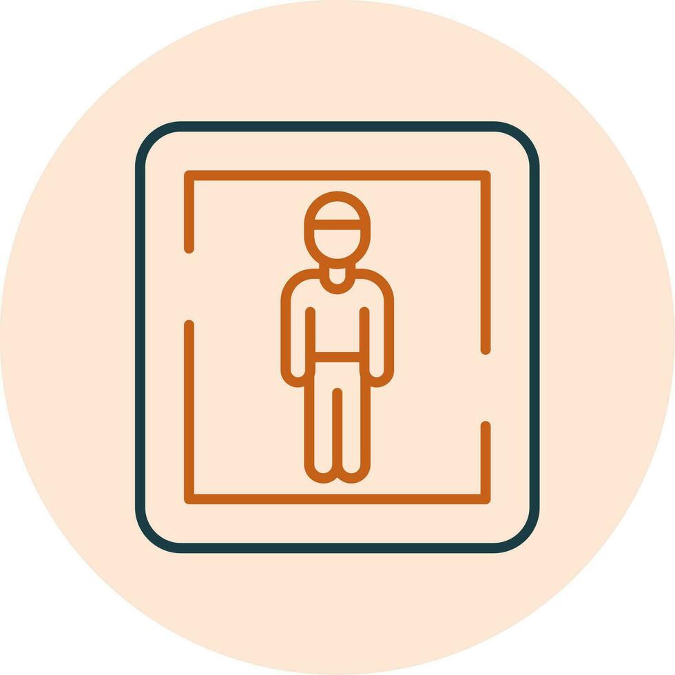 Male Toilet Sign Vector Icon