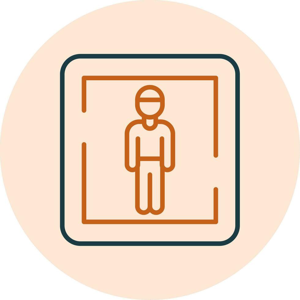 Male Toilet Sign Vector Icon