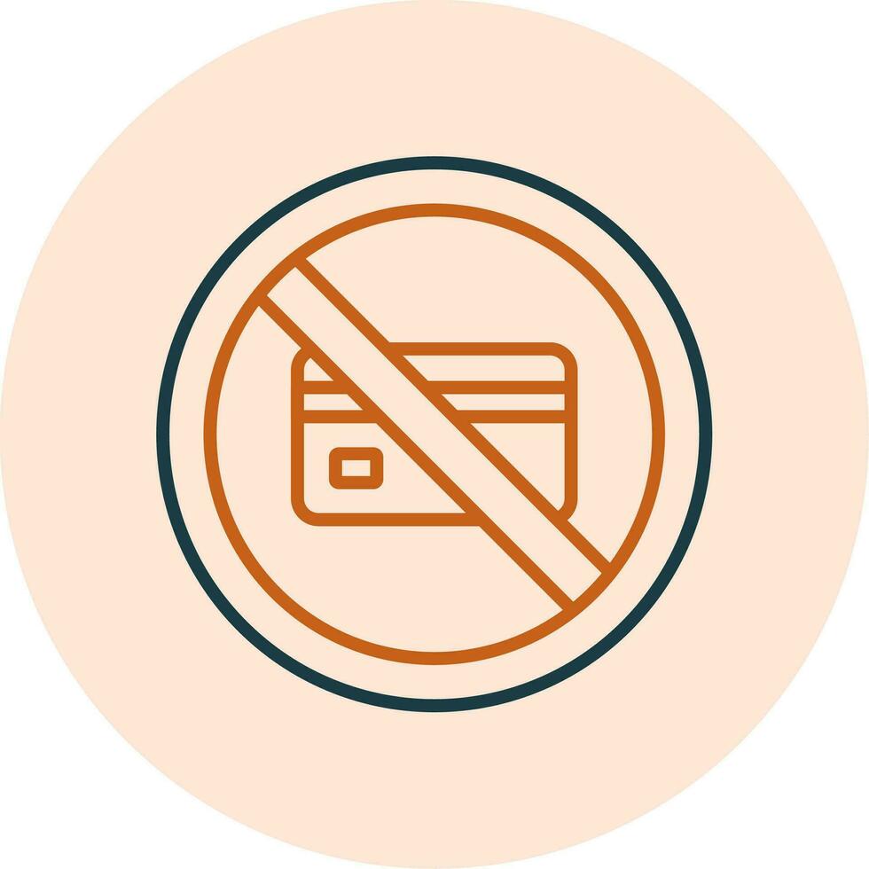 No Credit Card Vector Icon