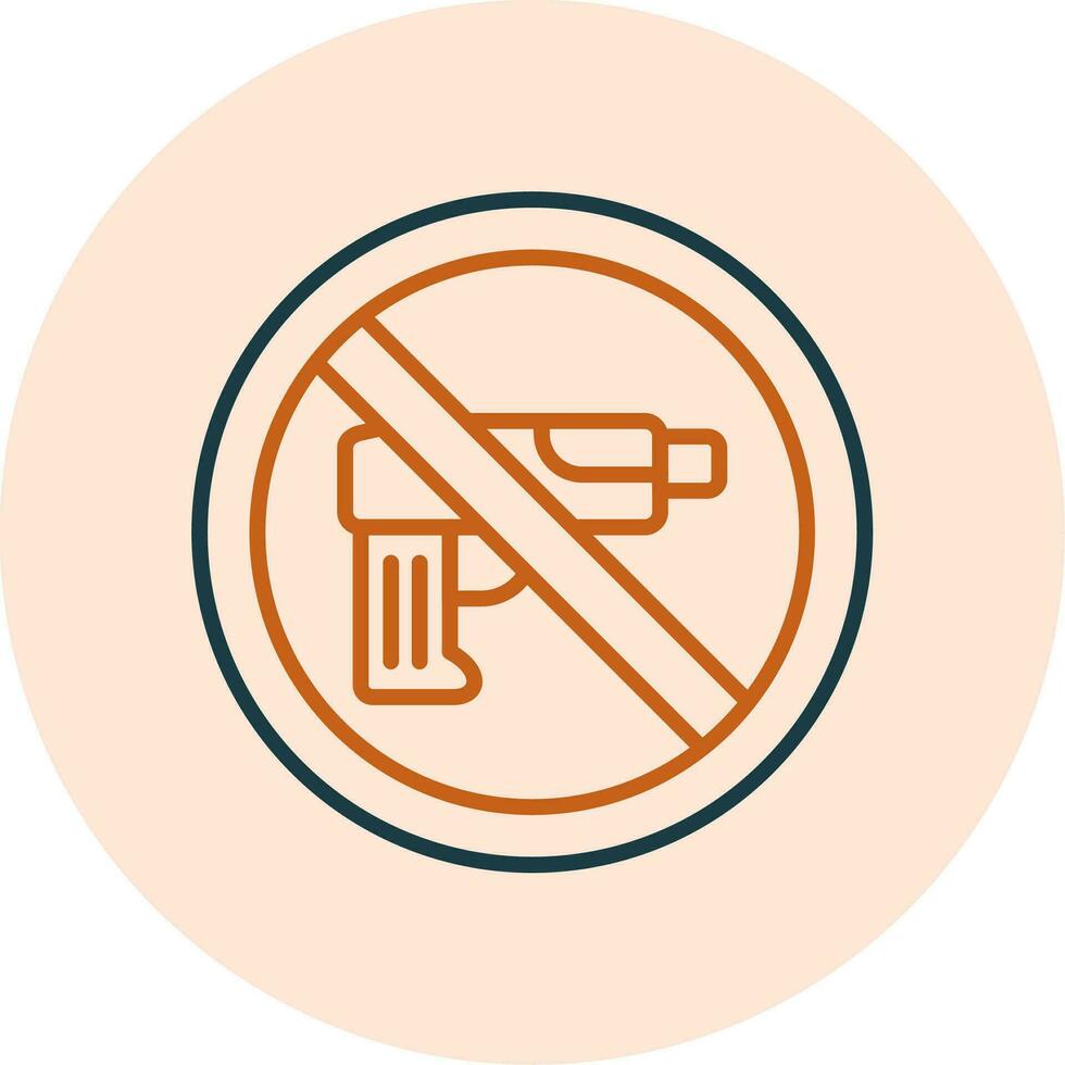 No Weapons Vector Icon