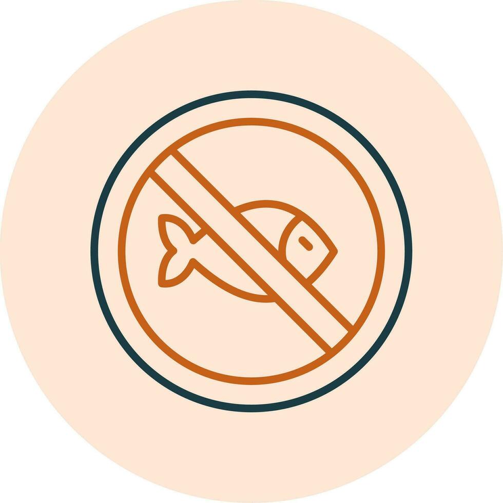 No Fishing Vector Icon