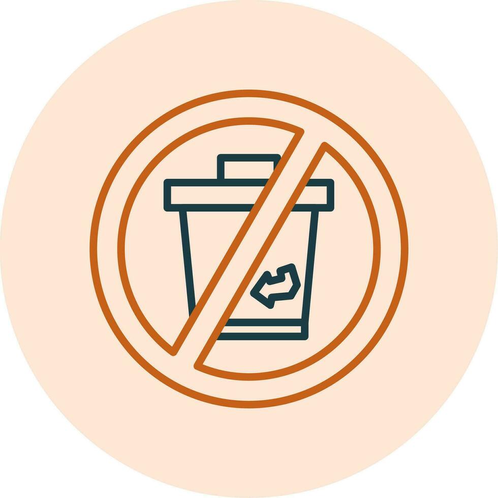 No desechable vector icono