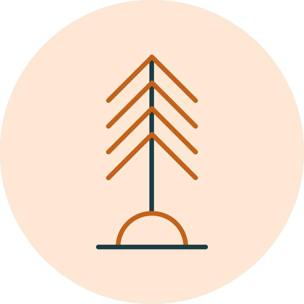 icono de vector de árbol de pino