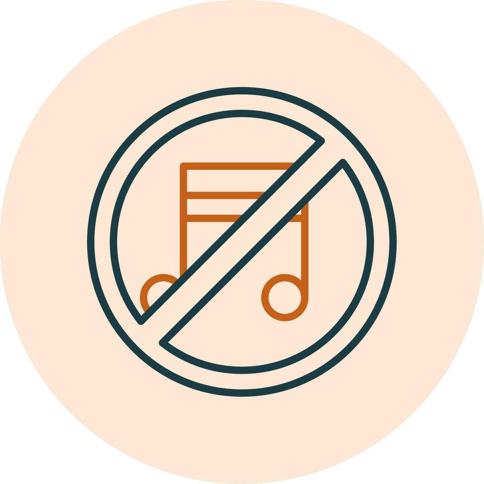 No Music Vector Icon