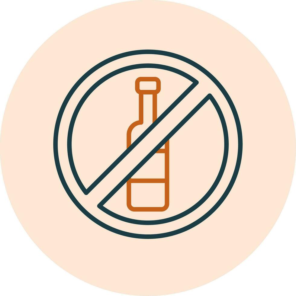 No Alcohol Vector Icon