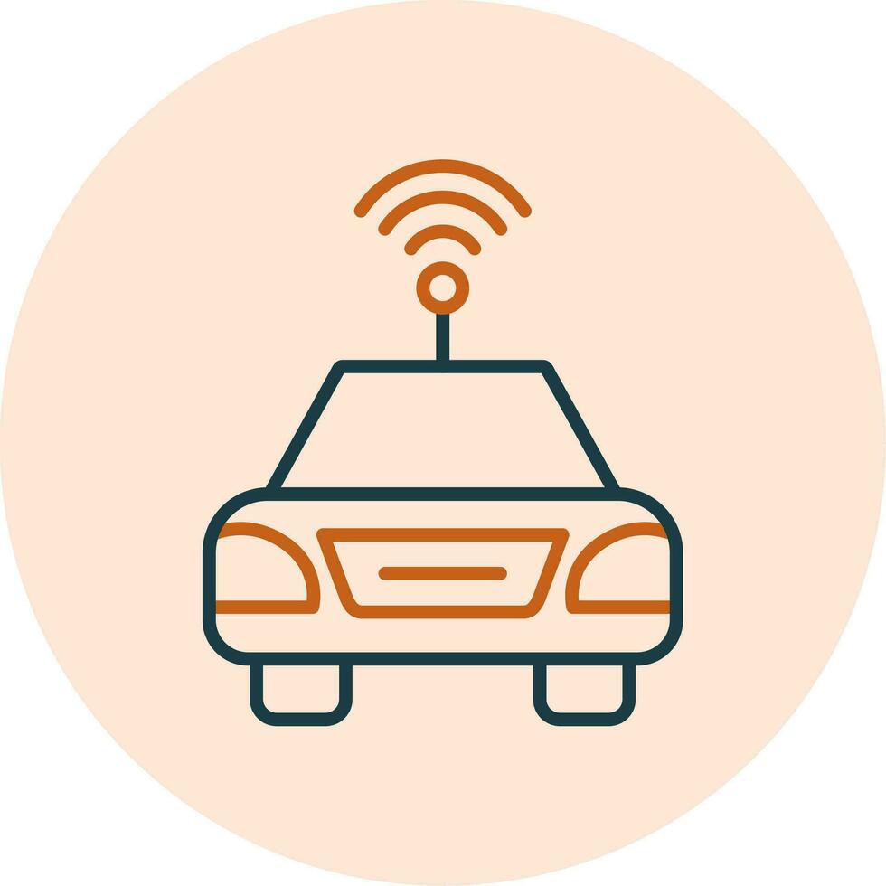 Autonomous Car Vector Icon