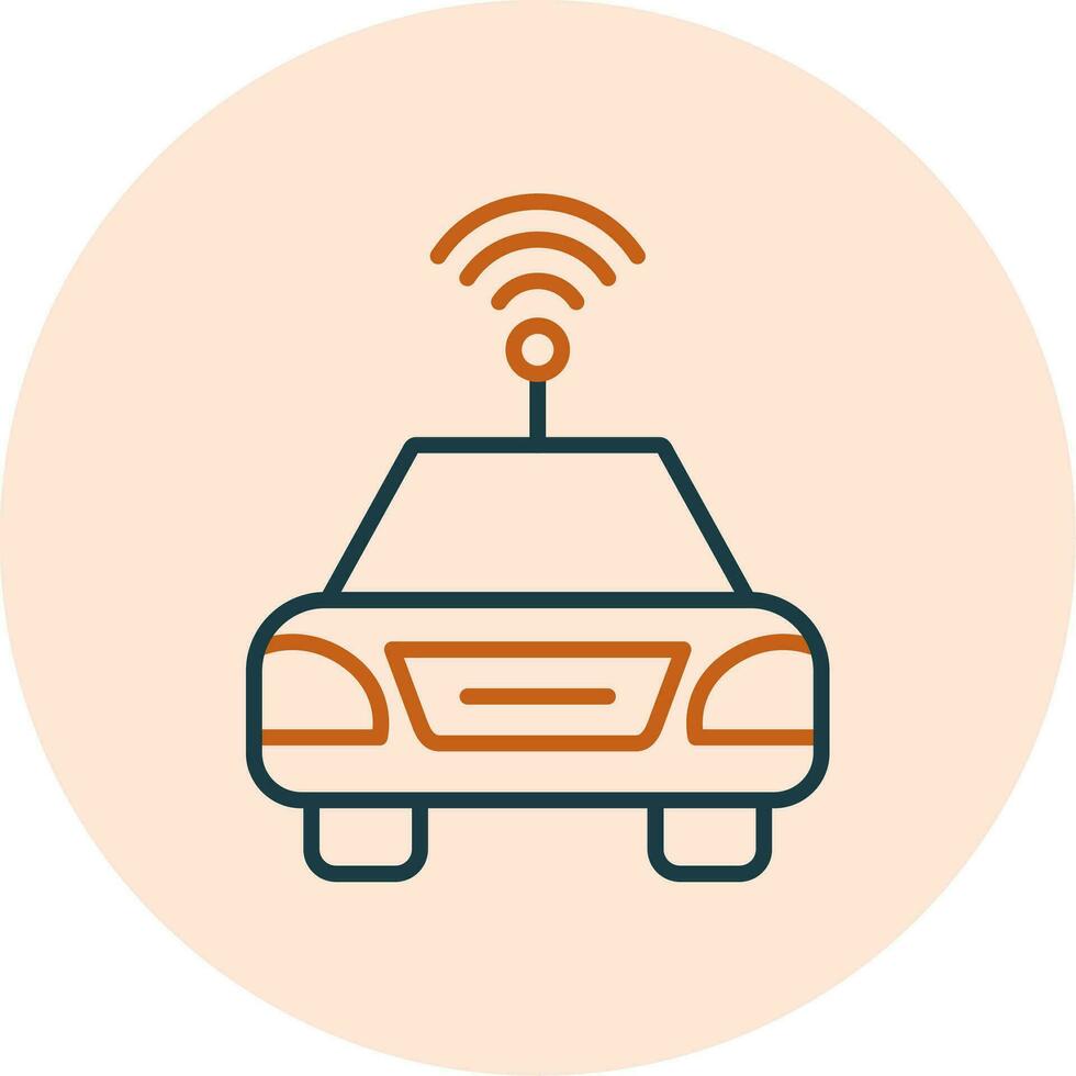 Autonomous Car Vector Icon