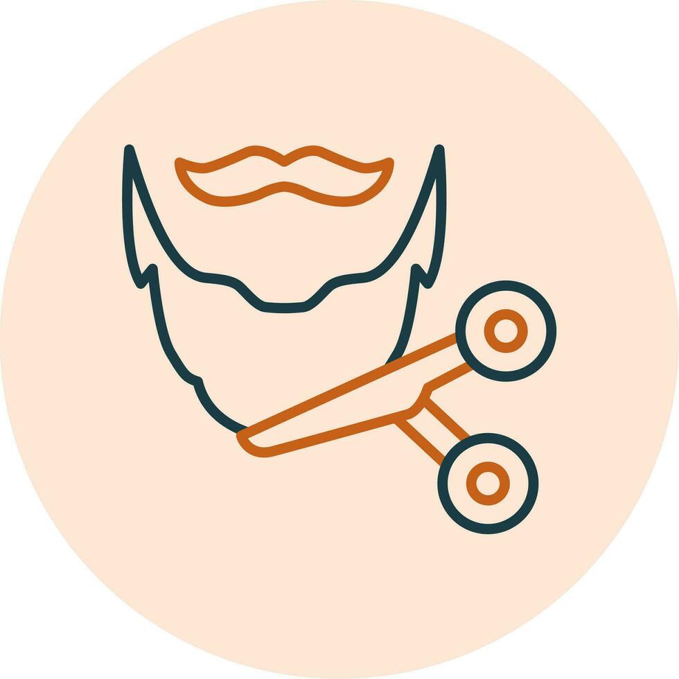 Beard Trimming Vector Icon