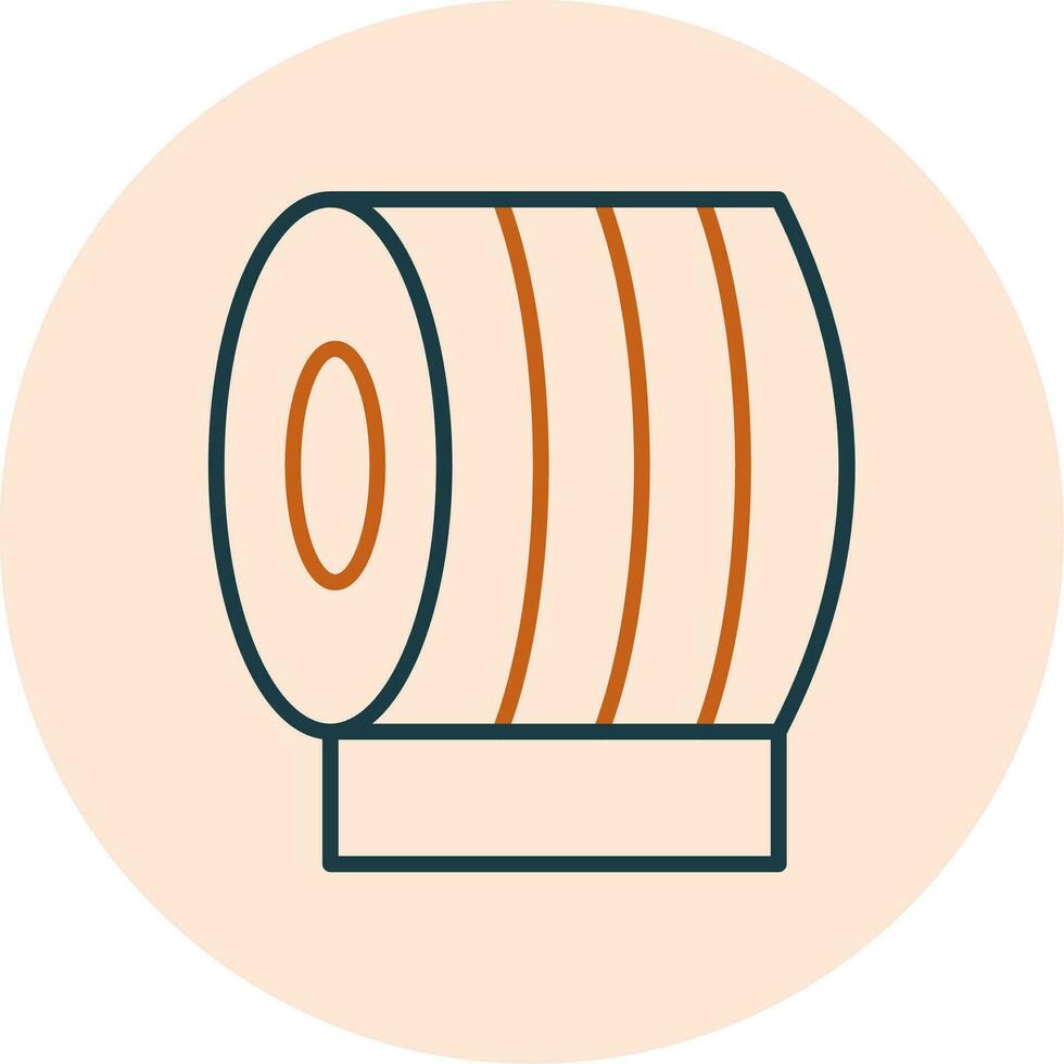 icono de vector de rollo de tejido