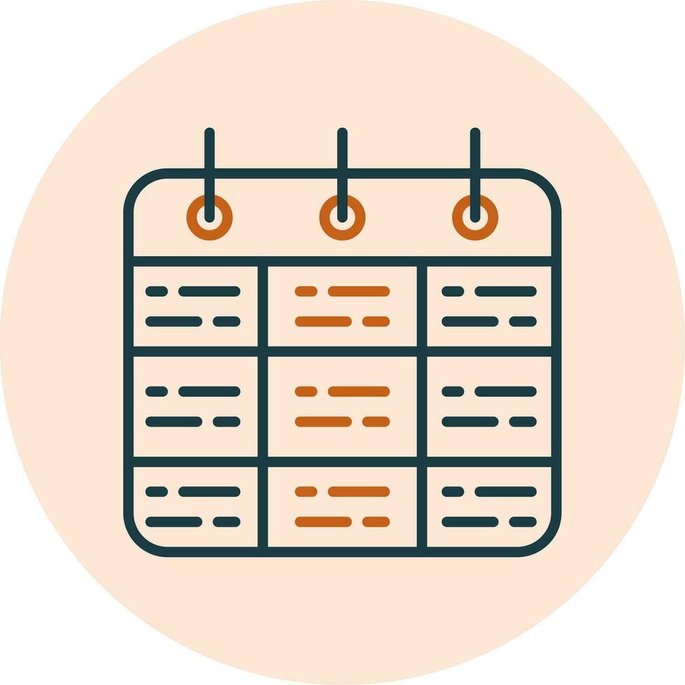 Timetable Vector Icon