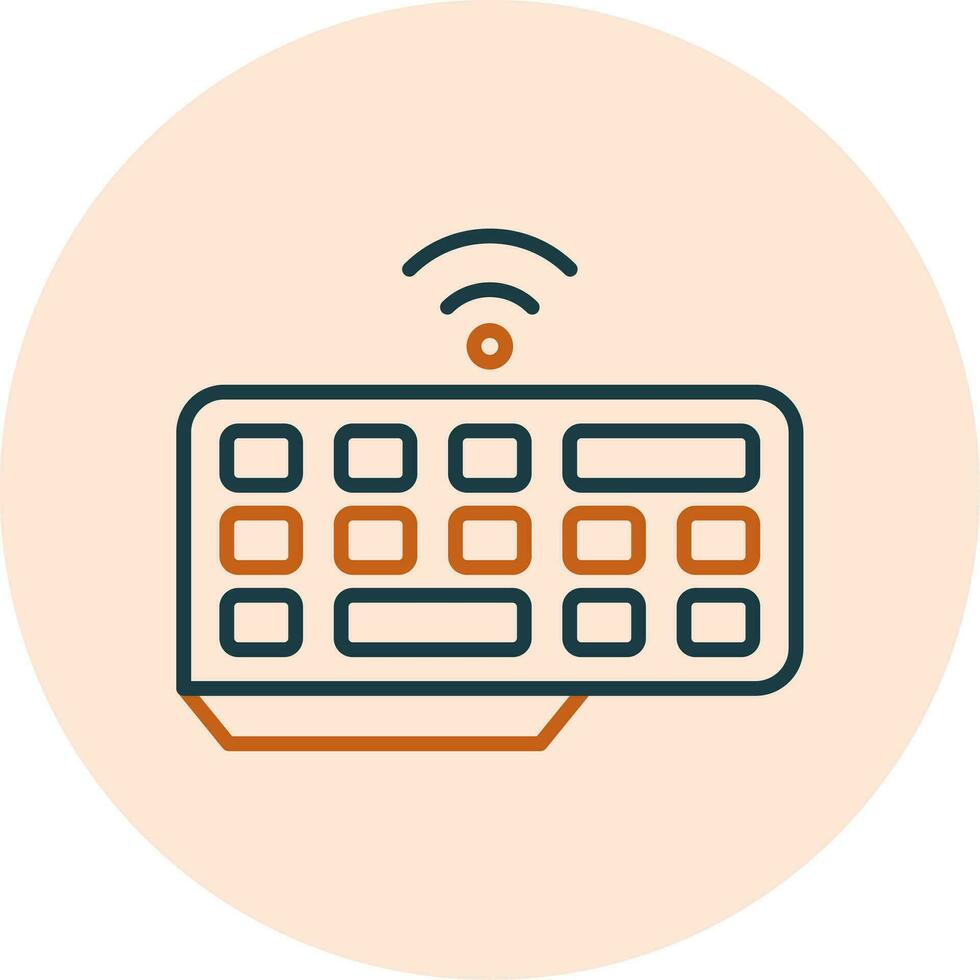 icono de vector de teclado inalámbrico