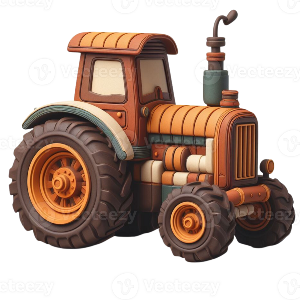 Harvest Inspired Element Rustic AI Generated Tractor png