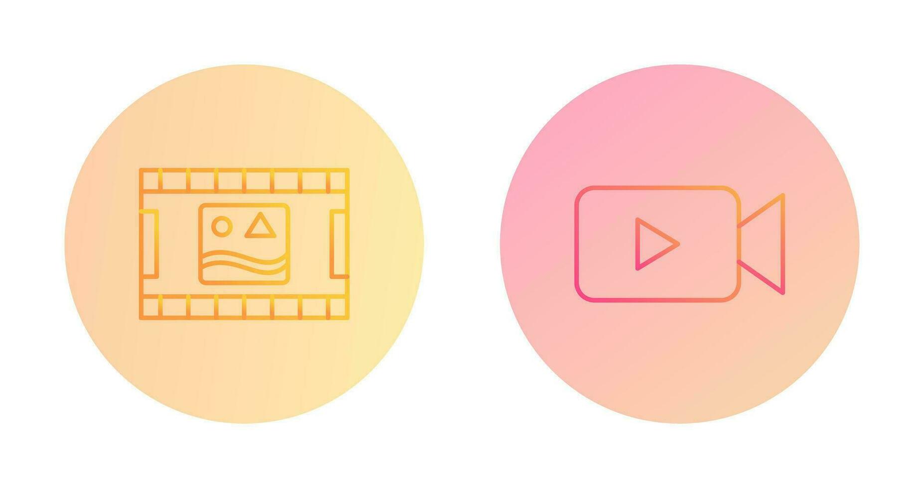 pictures reel and video Icon vector