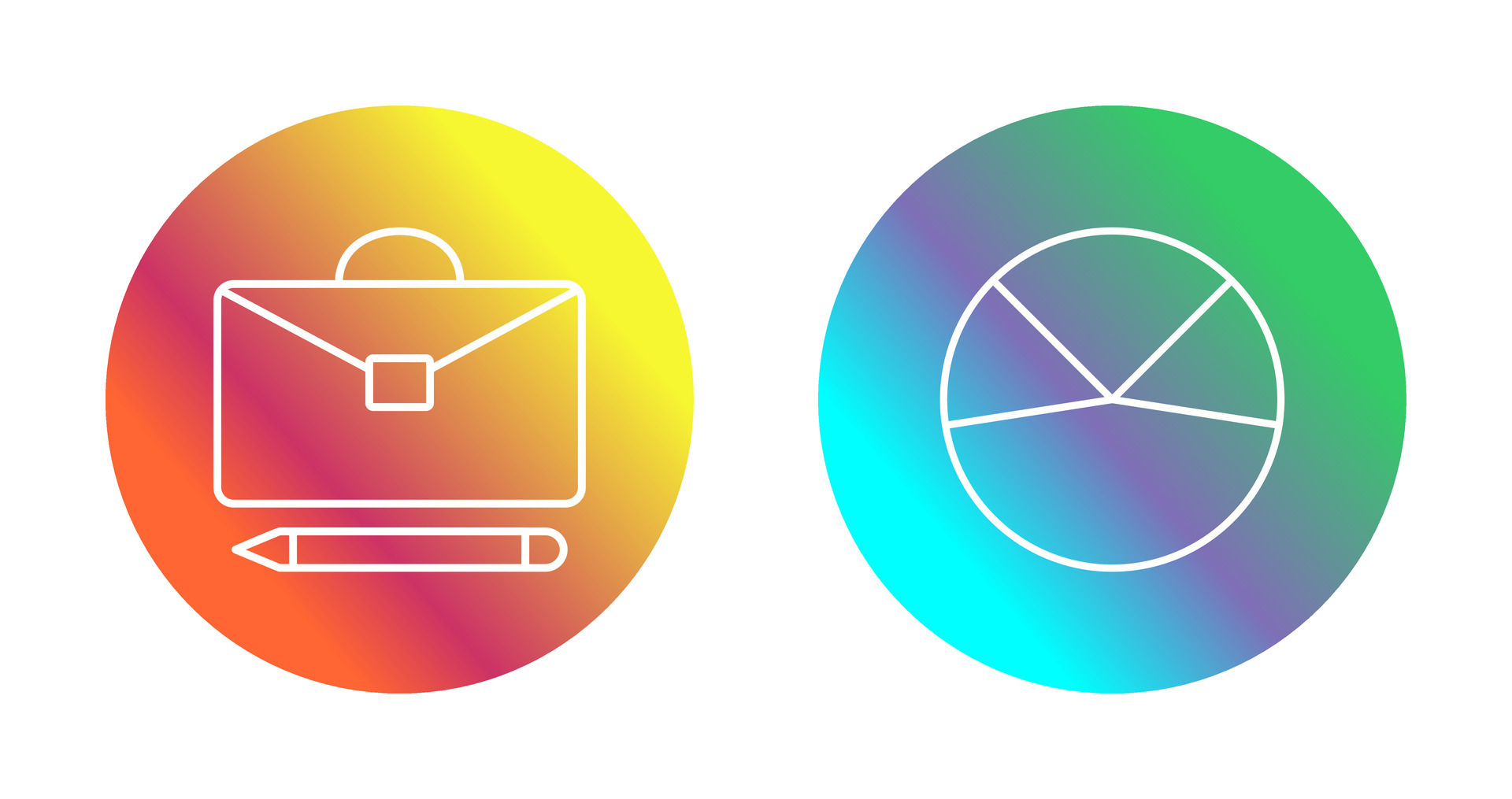 briefcase and pie chart analysis Icon 32846444 Vector Art at Vecteezy