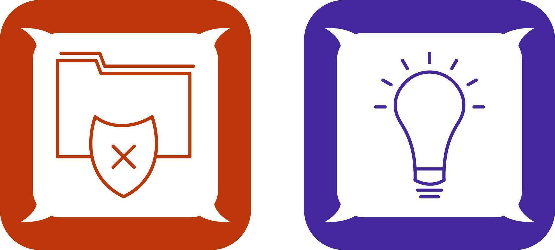vulnerable folders and innovatives idea Icon vector