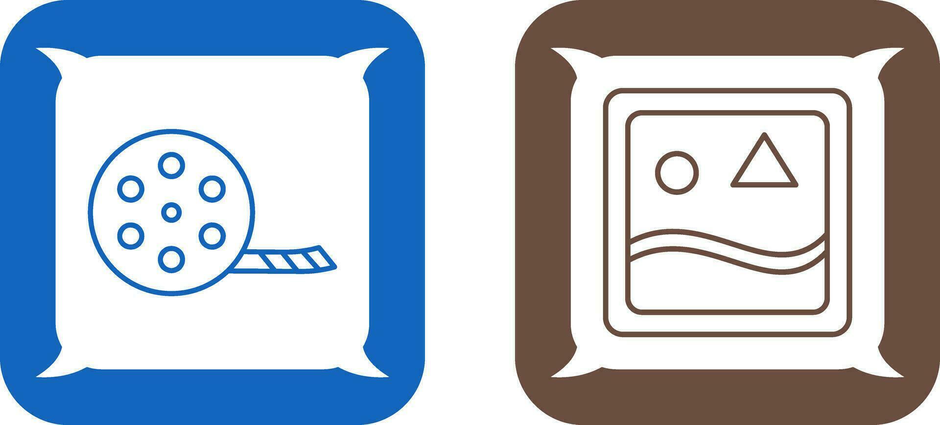 film reel and images Icon vector