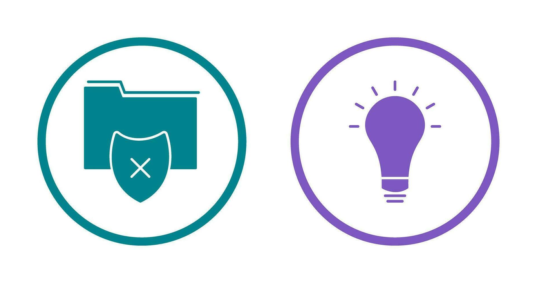 vulnerable folders and innovatives idea Icon vector