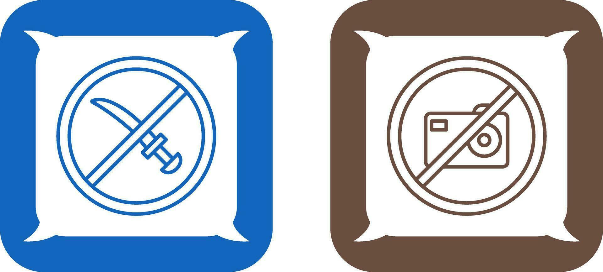 no weapons and no pictures  Icon vector