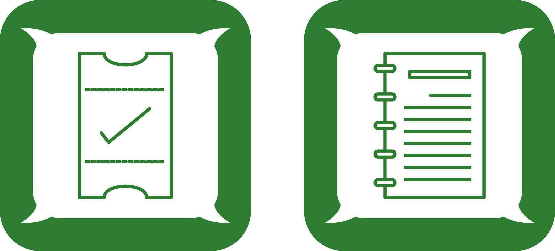 passes and notepad  Icon vector