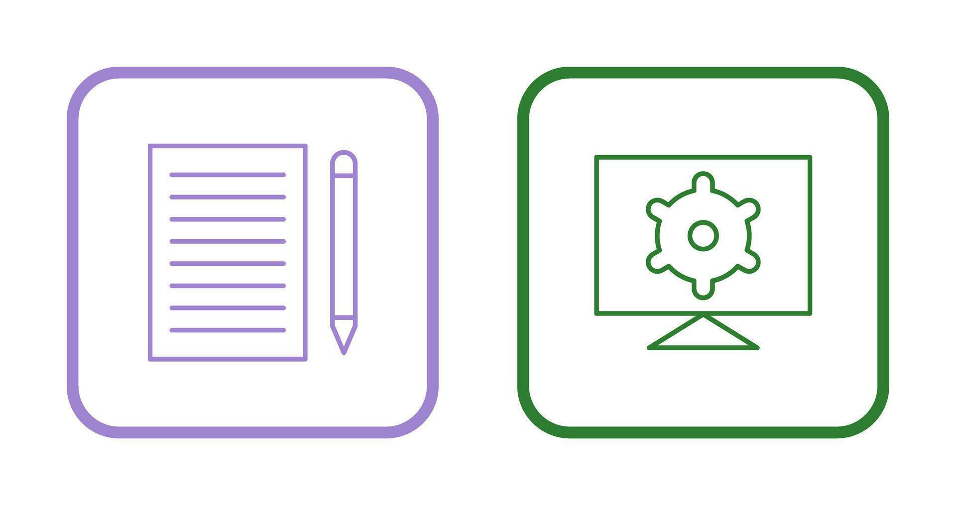 write feedback and computer settings Icon 32846571 Vector Art at Vecteezy
