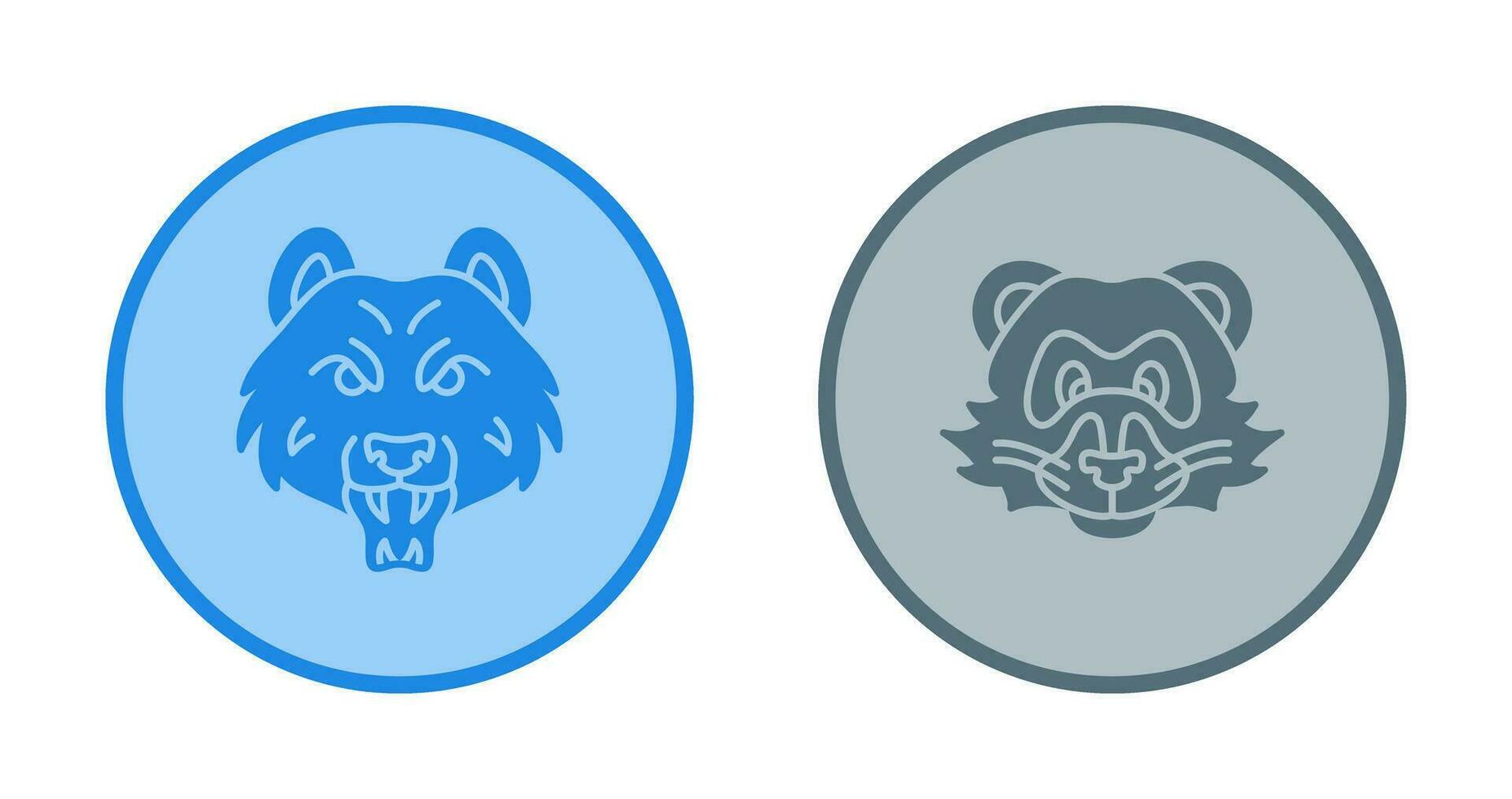Bear and Ferret Icon vector