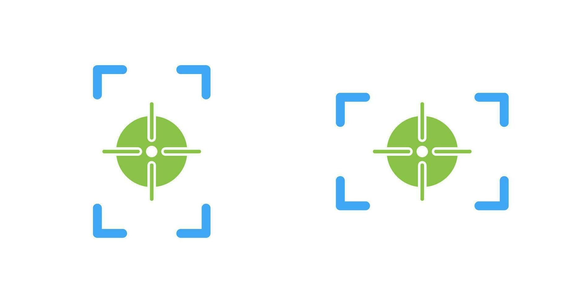 focus vertical and focus horizontal Icon vector