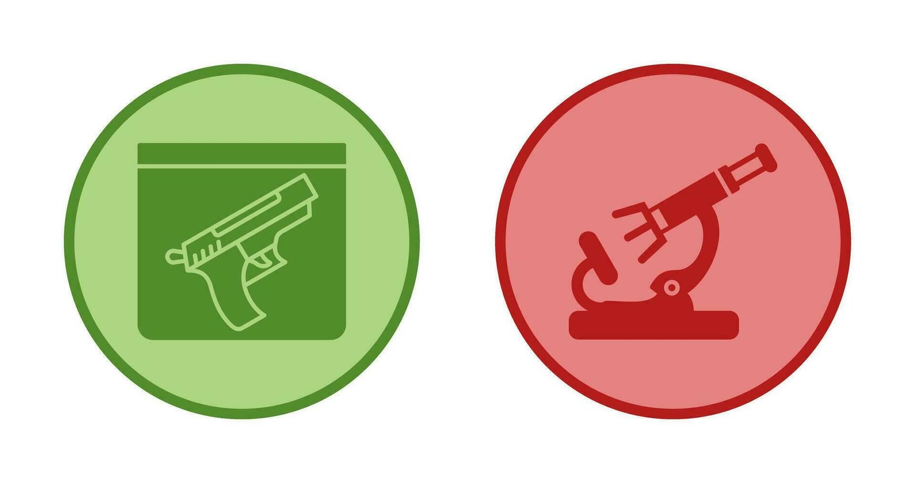 Evidence and Microscope Icon vector