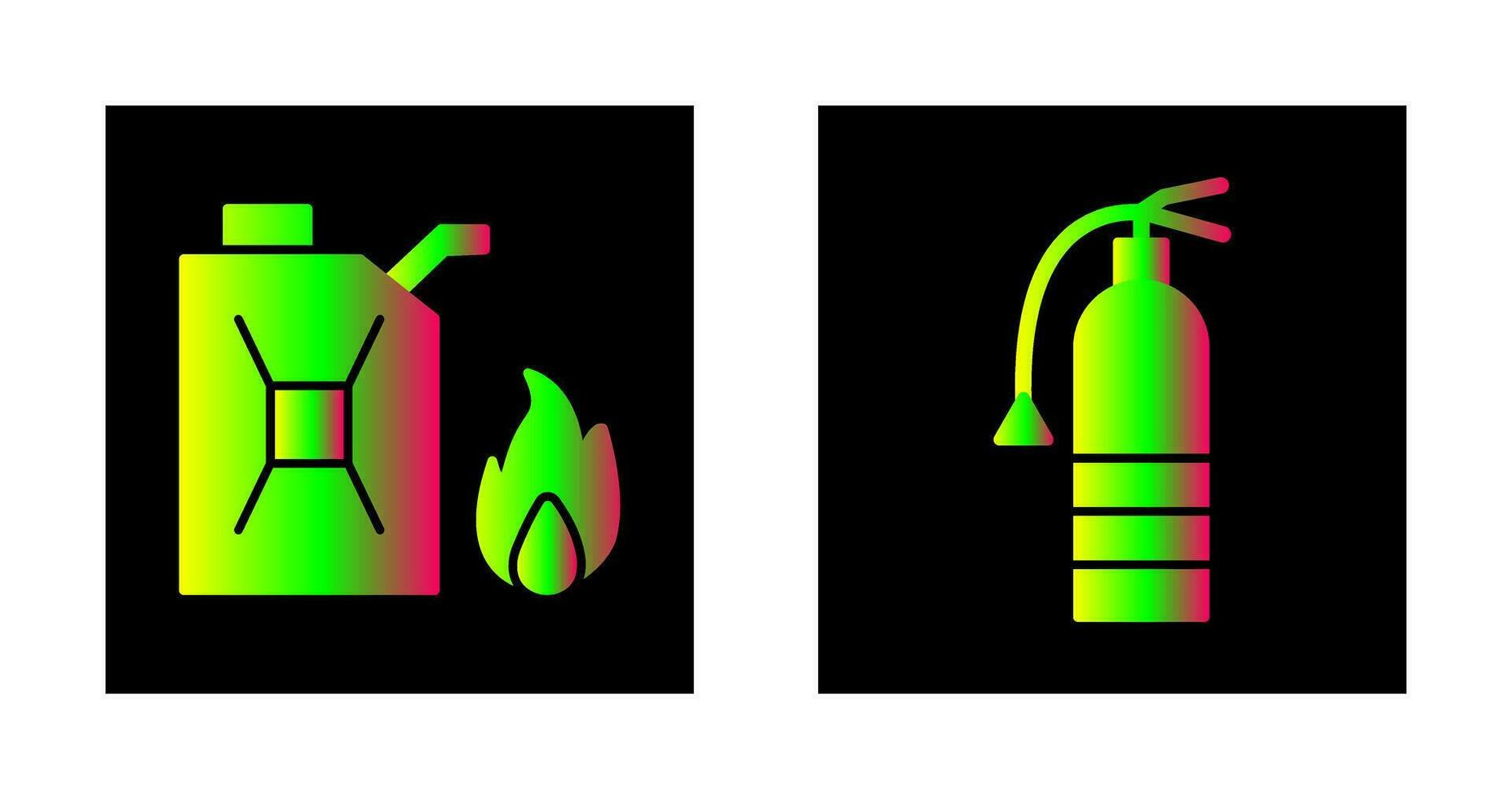 fuel to fire And extinguisher Icon vector