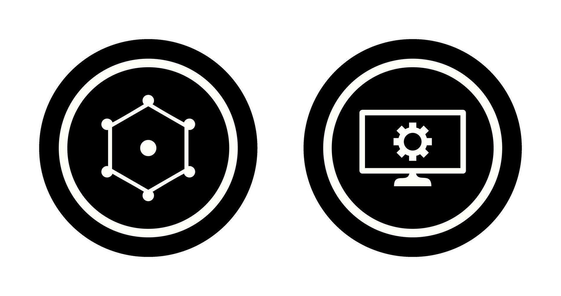 nodes and network setting  Icon vector