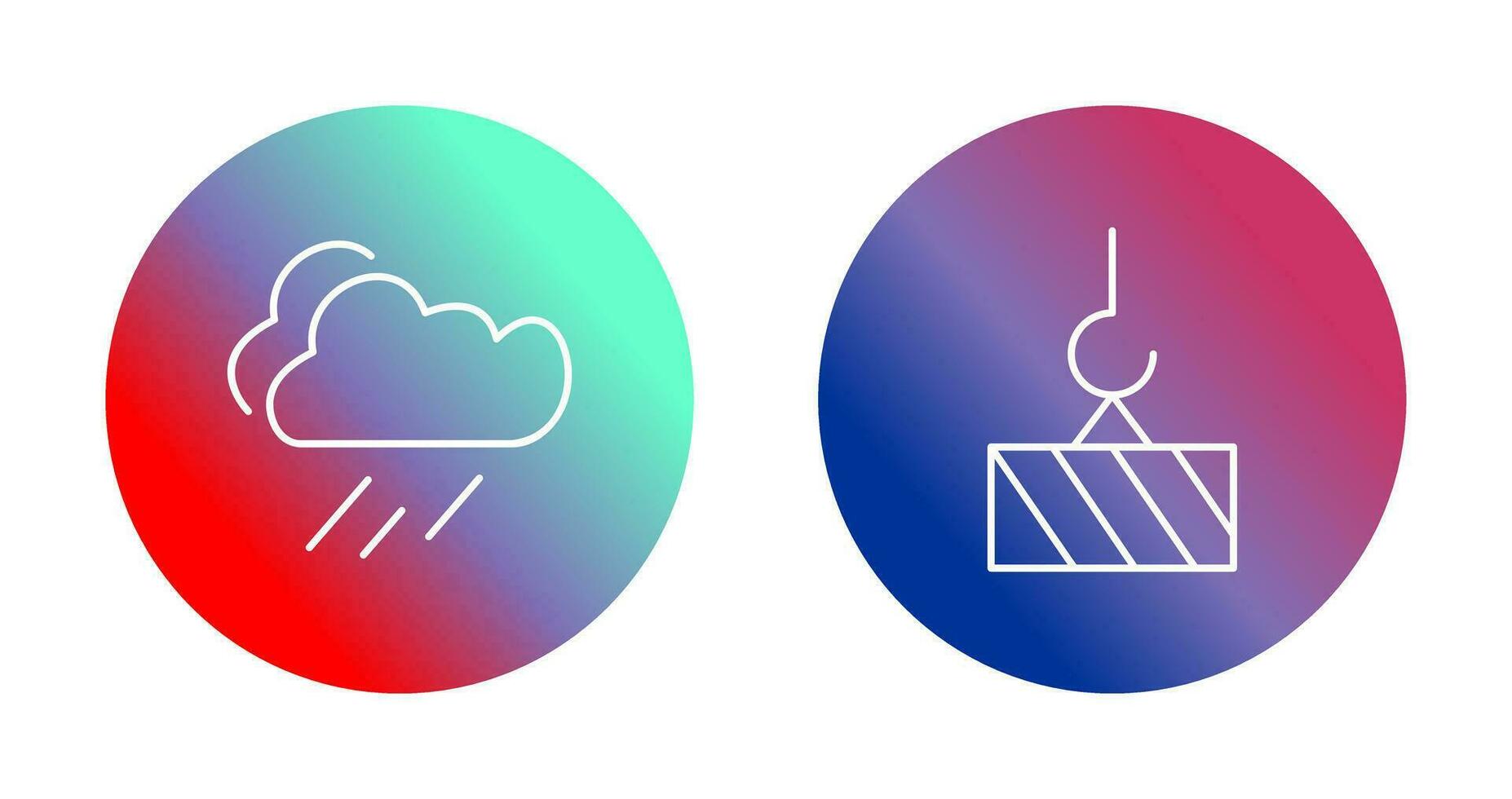 lluvia y pesado maquinaria icono vector