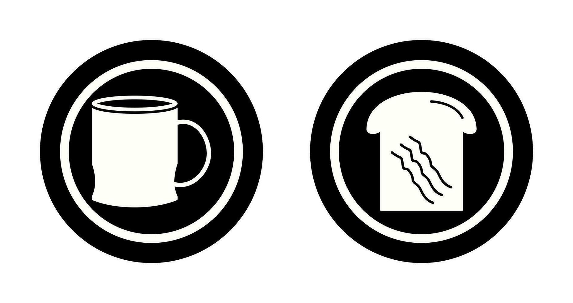 brindis y café taza icono vector