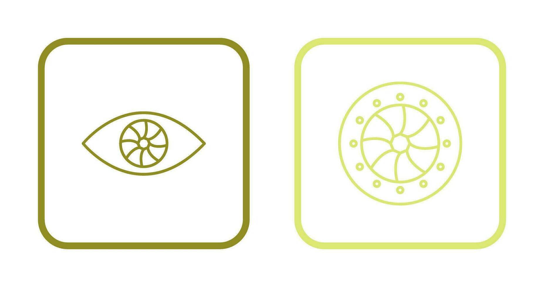 eye and optical diaphram Icon vector