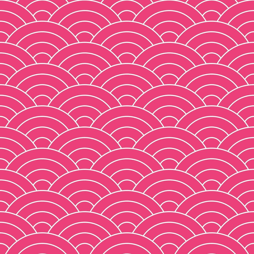 Pink Japanese wave pattern background. Japanese pattern vector. Waves background illustration. for clothing, wrapping paper, backdrop, background, gift card. vector