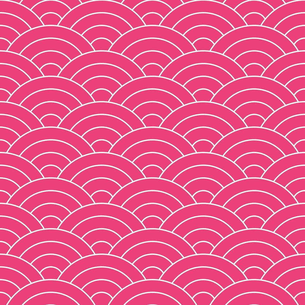 Pink Japanese wave pattern background. Japanese pattern vector. Waves background illustration. for clothing, wrapping paper, backdrop, background, gift card. vector