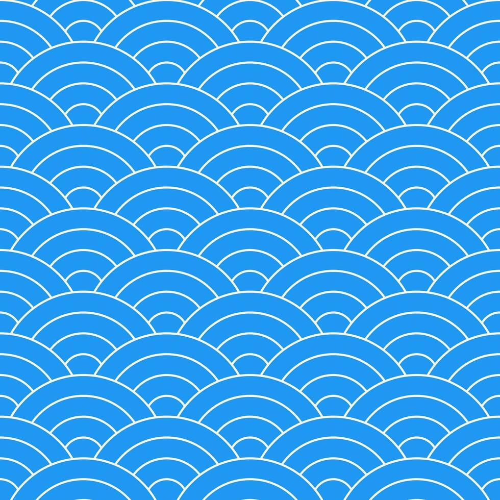 Blue Japanese wave pattern background. Japanese pattern vector. Waves background illustration. for clothing, wrapping paper, backdrop, background, gift card. vector