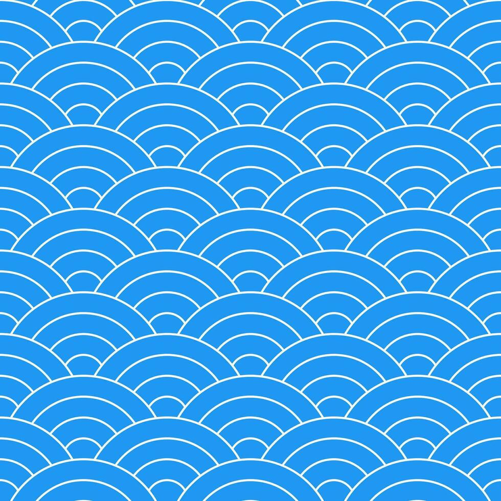 Blue Japanese wave pattern background. Japanese pattern vector. Waves background illustration. for clothing, wrapping paper, backdrop, background, gift card. vector