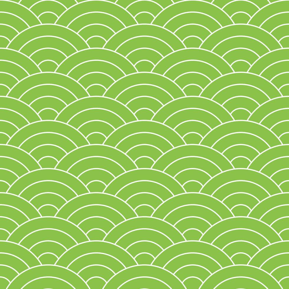 Light green Japanese wave pattern background. Japanese pattern vector. Waves background illustration. for clothing, wrapping paper, backdrop, background, gift card. vector