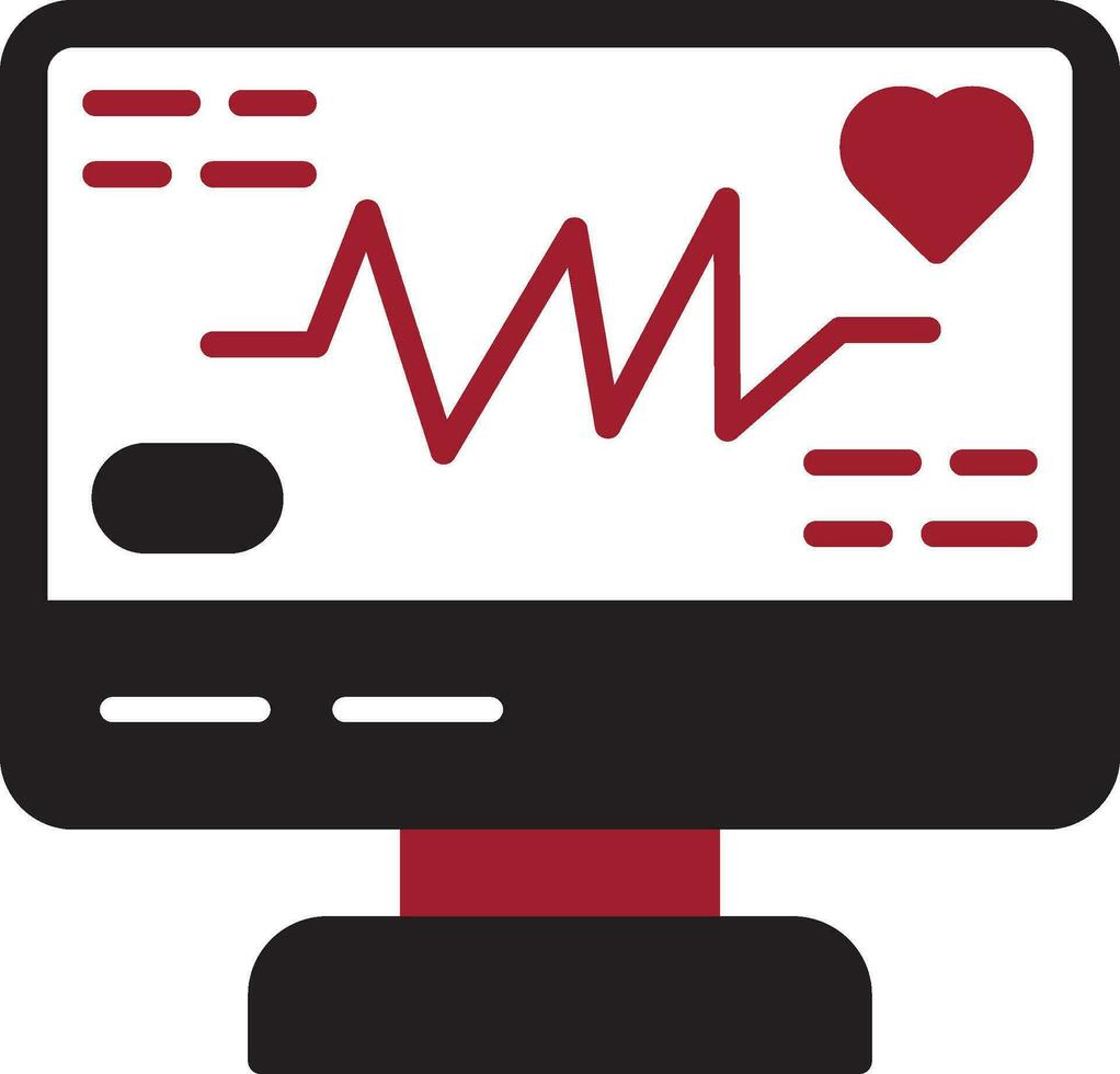 icono de vector de electrocardiograma