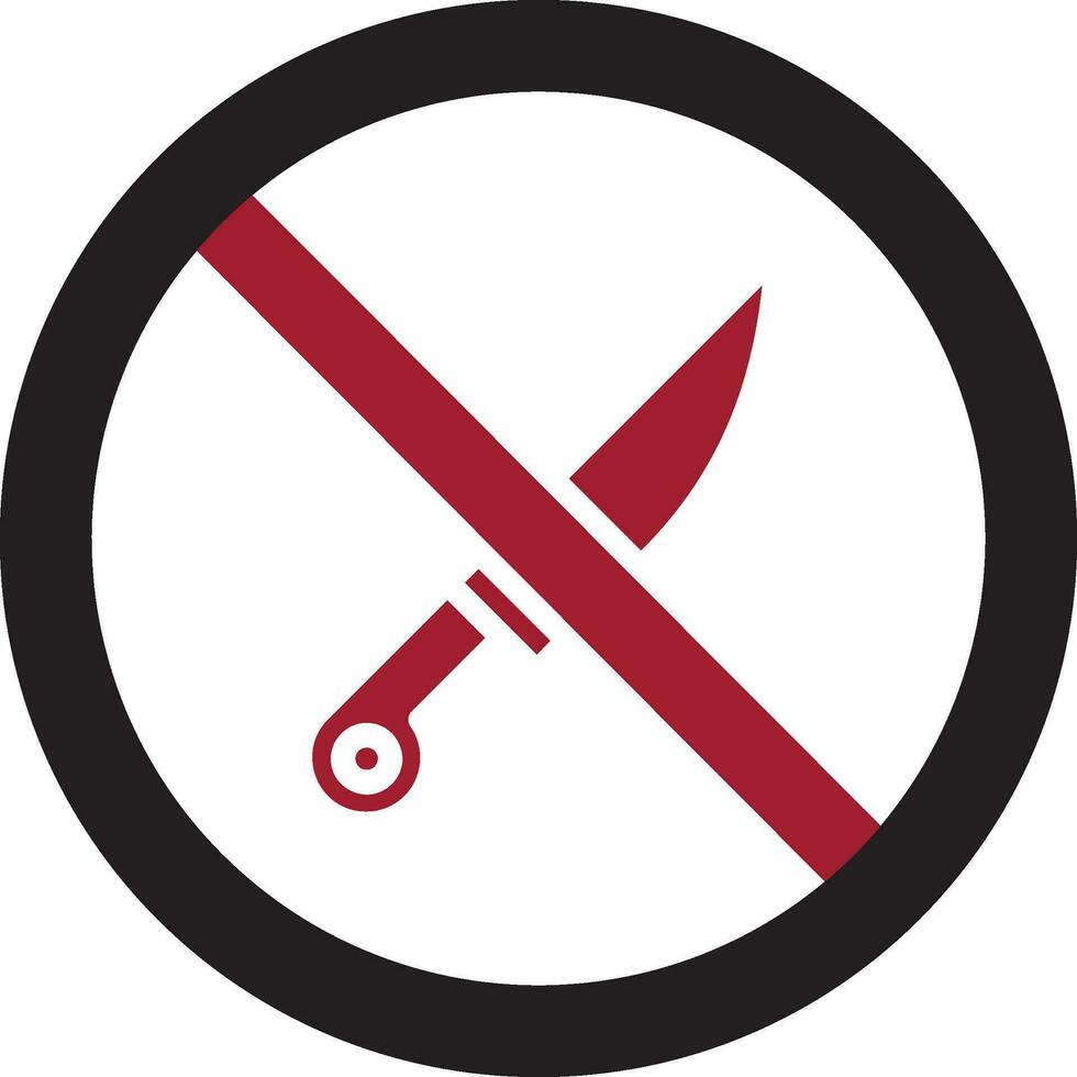 No Knife Vector Icon