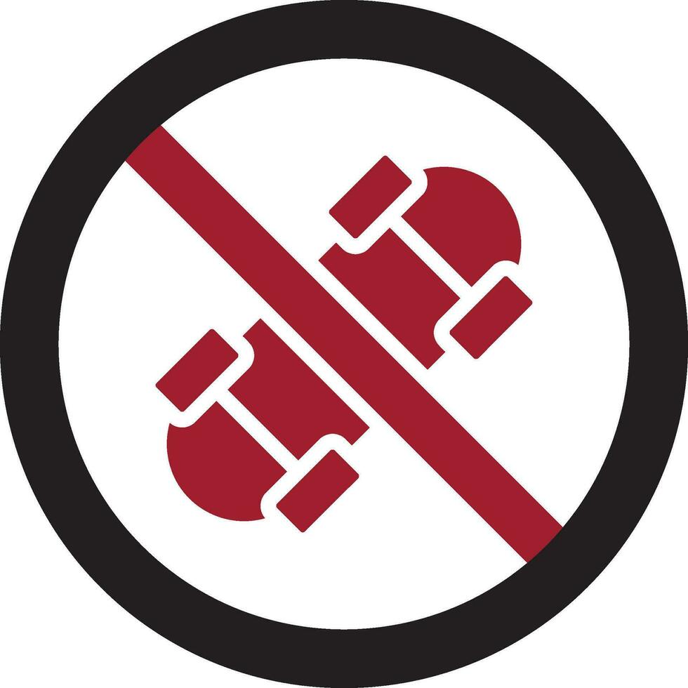 No Skateboard Vector Icon