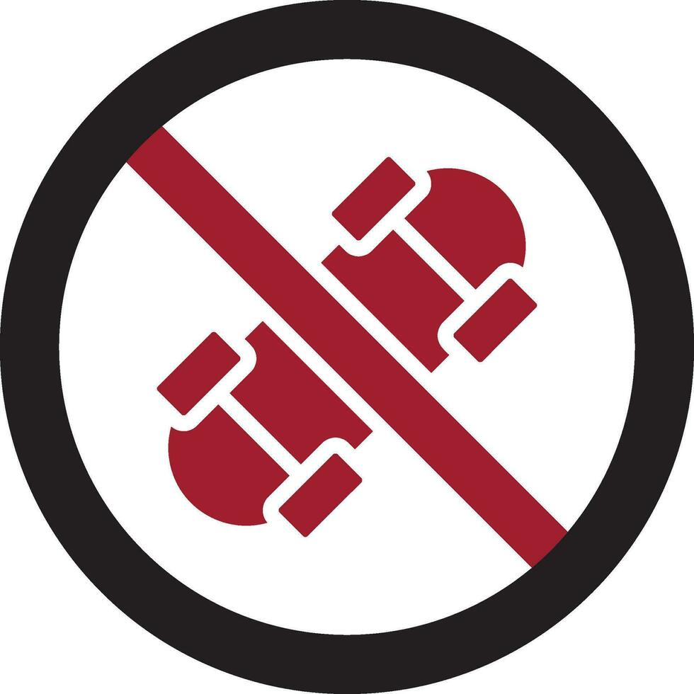 No Skateboard Vector Icon